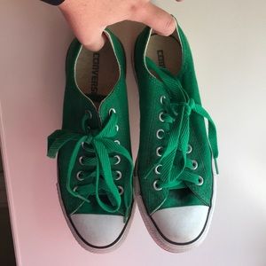 Green low-top converse